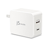 J5 CREATE JUP2230F 2Port 30W PD USB-C Wall Charger