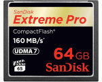 SanDisk Extreme Pro CompactFlash 64GB CF Card 160MB/s SDCFXPS-064G-X46