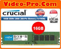 Crucial DDR4-2666 16GB (1x16GB) 1.2V CL19 Non-ECC PC4-21300 CT16G4DFRA8266