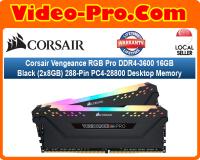 Corsair Vengeance RGB Pro SL DDR4-3200 32GB Black (2x16GB) 288-Pin PC4-25600 Desktop Memory CMH32GX4M2E3200C16